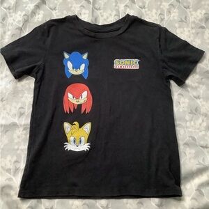 Sonic The Hedgehog Kids' Black Graphic Tee featuring Sonic, Knuckles & Tails